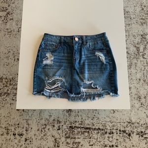 Jean mini skirt
